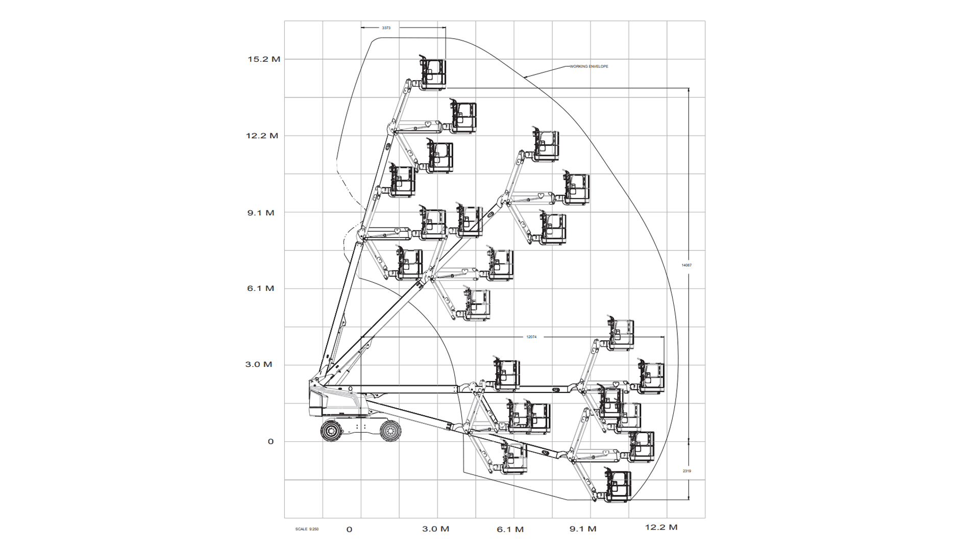 Dieselbomlift, 16m ligearm 4x4 400kg (begrænset antal - kun i udvalgte afd.)*