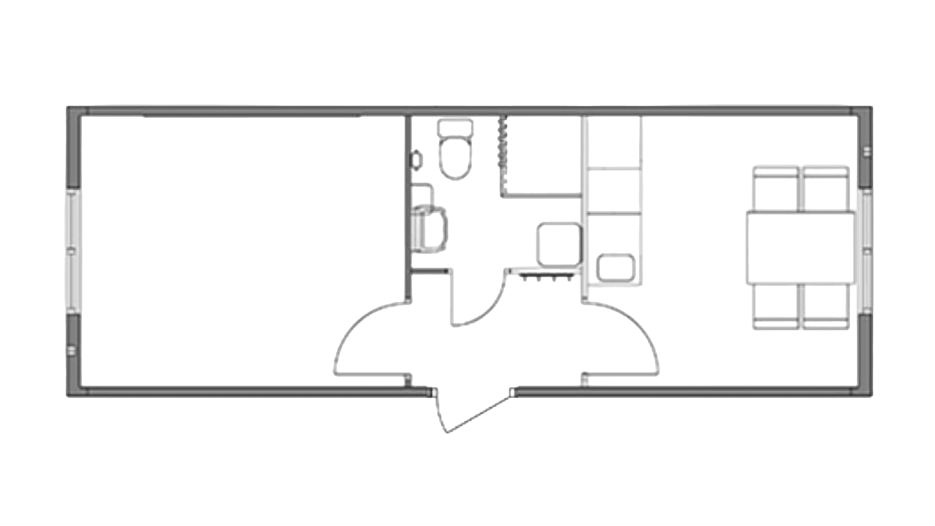 Formandsmodul m. stort bad u. gennemgang
