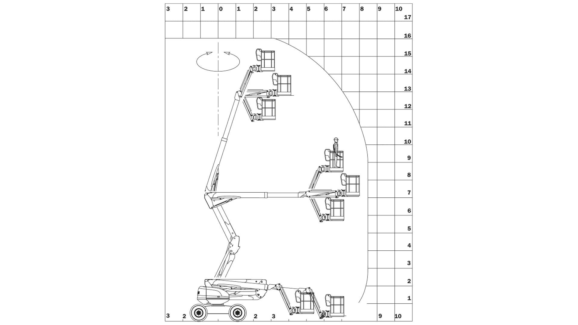 Dieselbomlift, 16m knækarm, 4x4 400kg