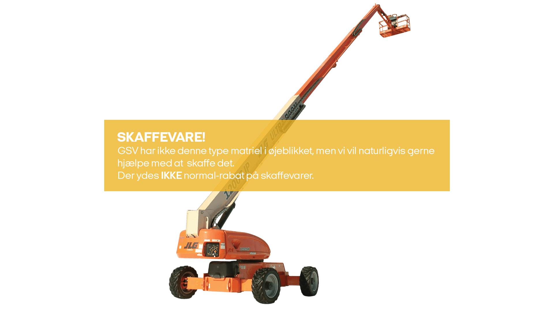 Dieselbomlift, 38m knækarm 4x4 - (skaffevare! - ikke i standard sortiment)*