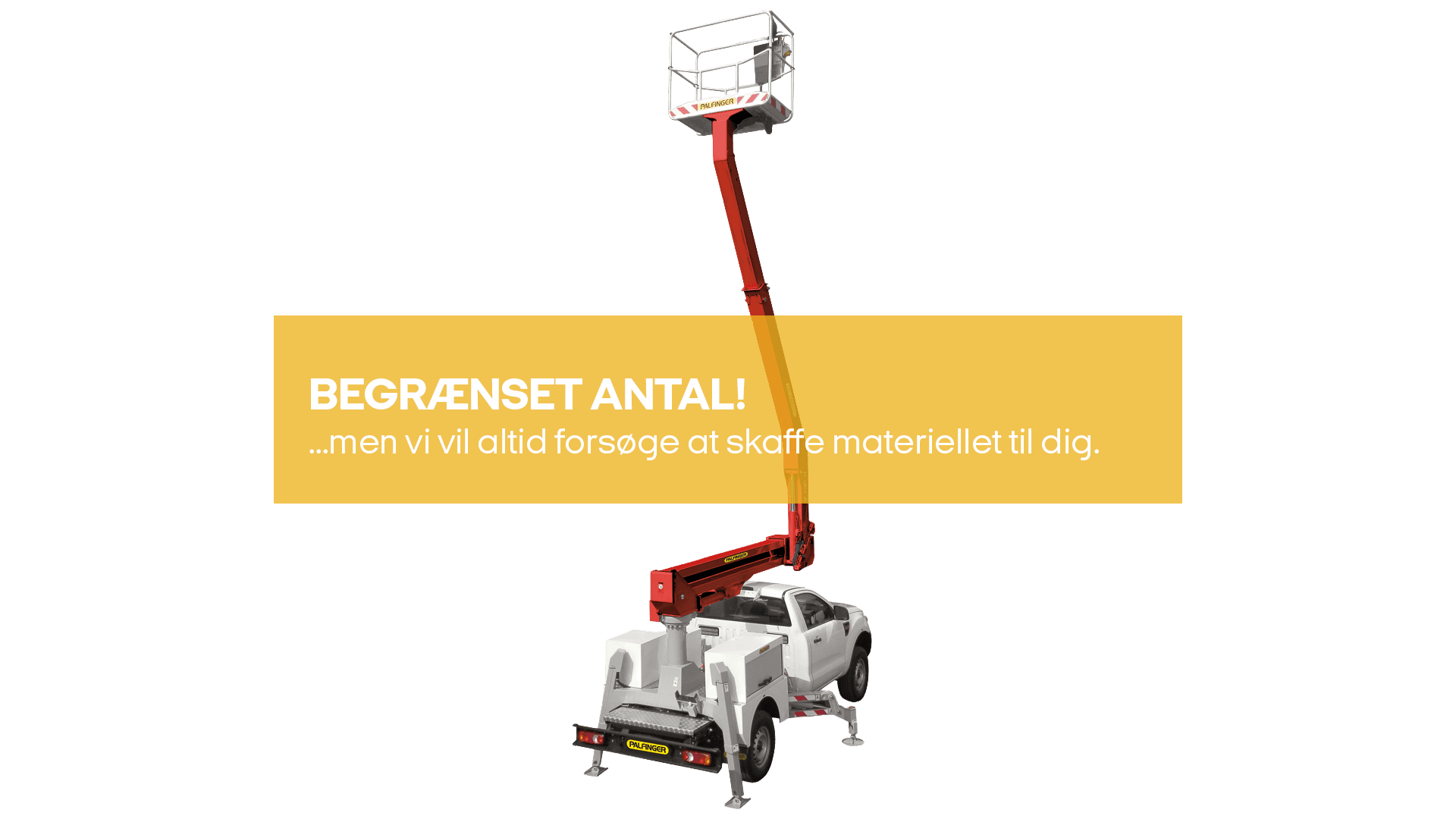 Billift, knækarm, 13m, u. fører (begrænset antal - kun i udvalgte afd.)*