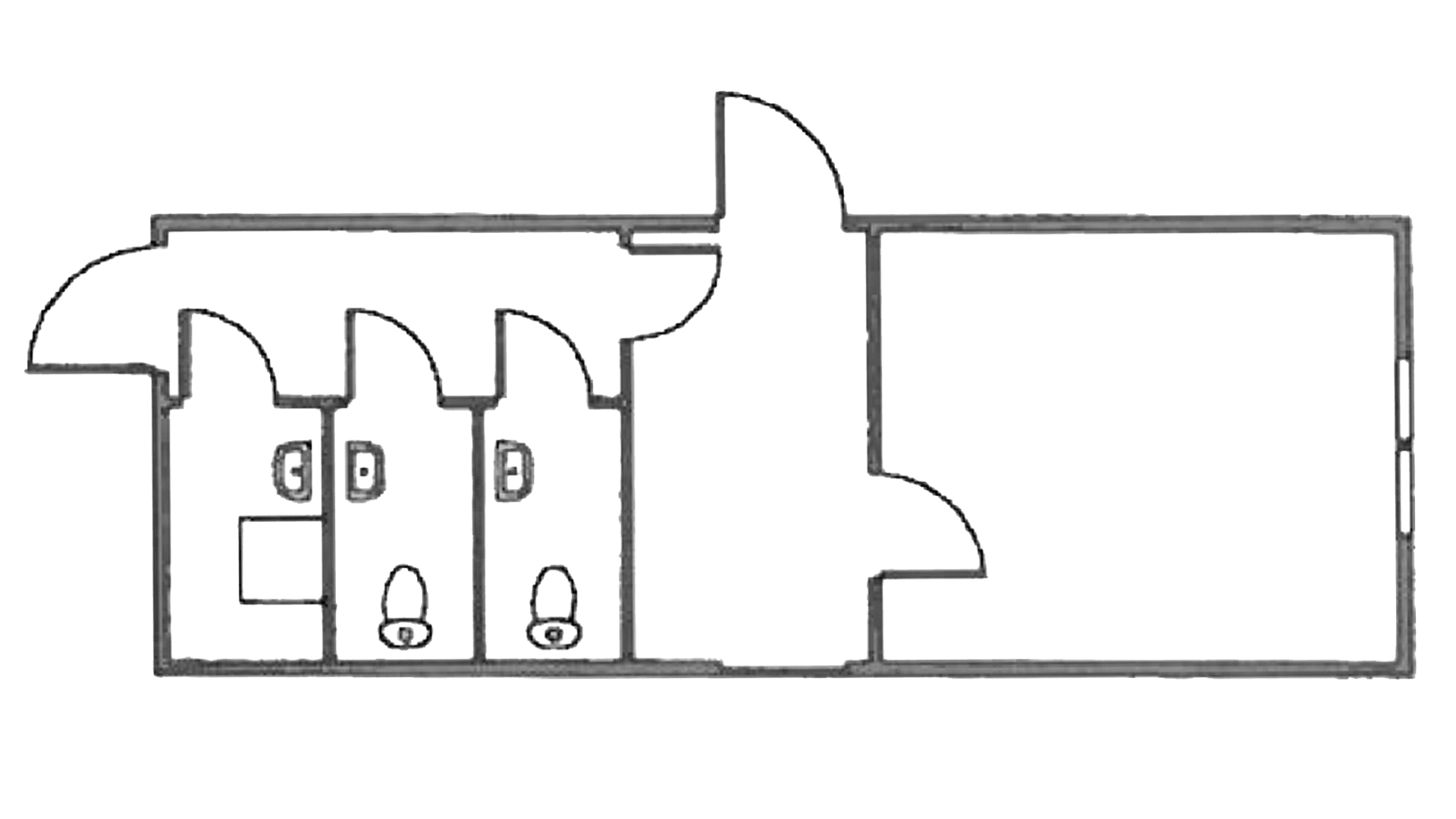 Entre modul m. 2 toiletter og reng.rum (begrænset antal - kun i udvalgte afd.)*