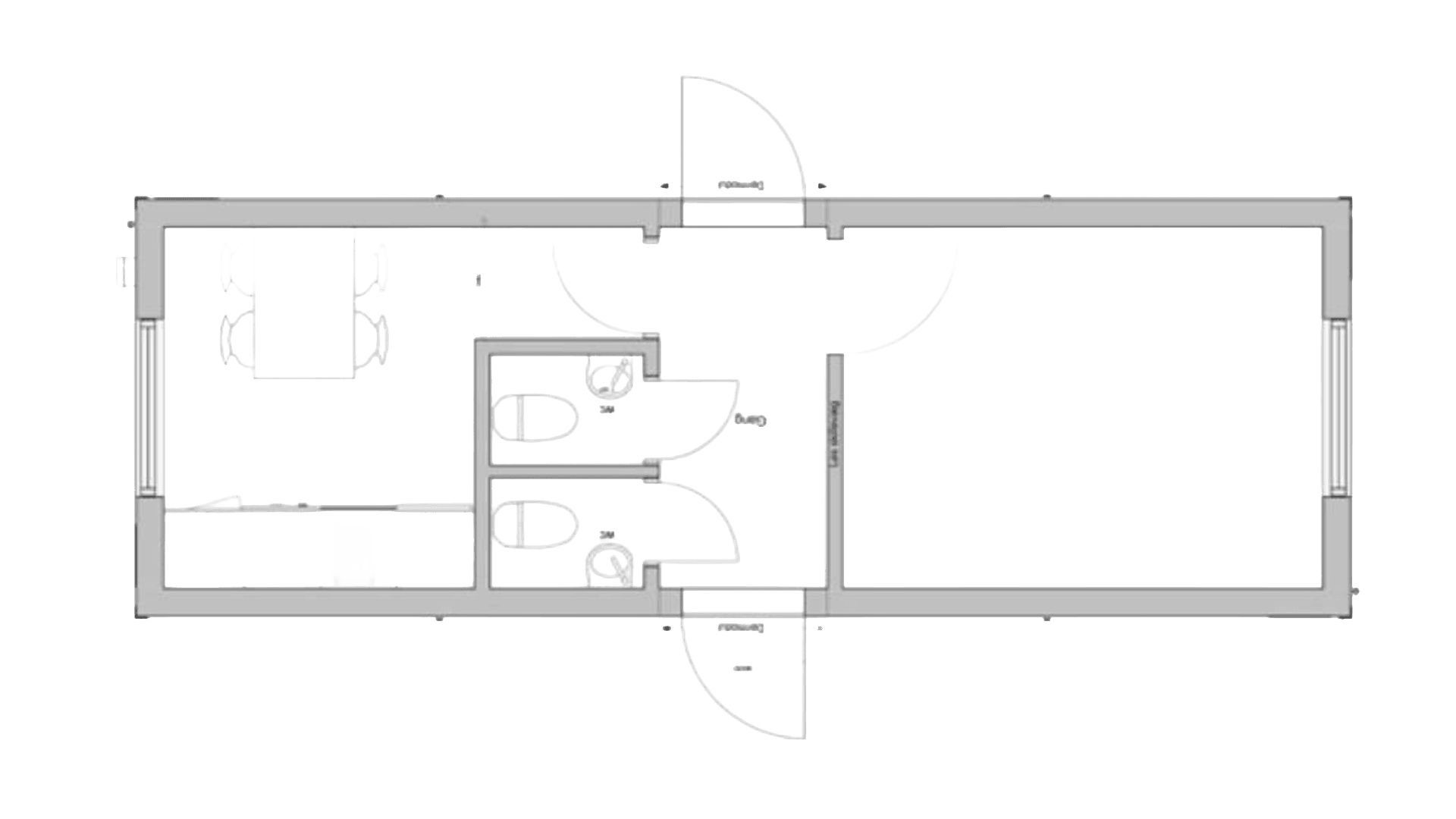 Formandsmodul m. 2 toiletter og køkken Maxi