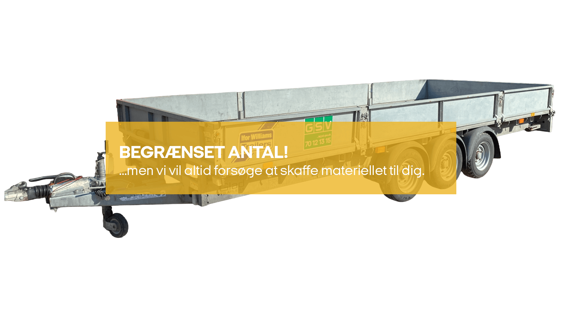 Ladtralier, 3500 TTL / 2475 - (begrænset antal - kun i udvalgte afd.)*