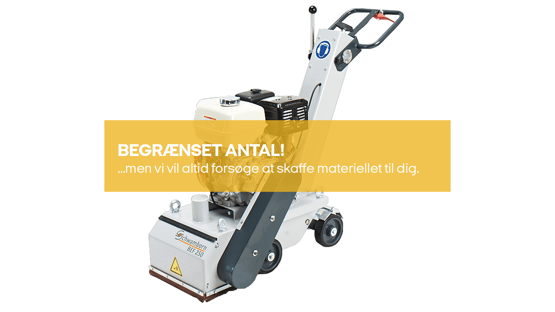Betongulvfræser, 250mm, Benzin (begrænset antal - kun i udvalgte afd.)*