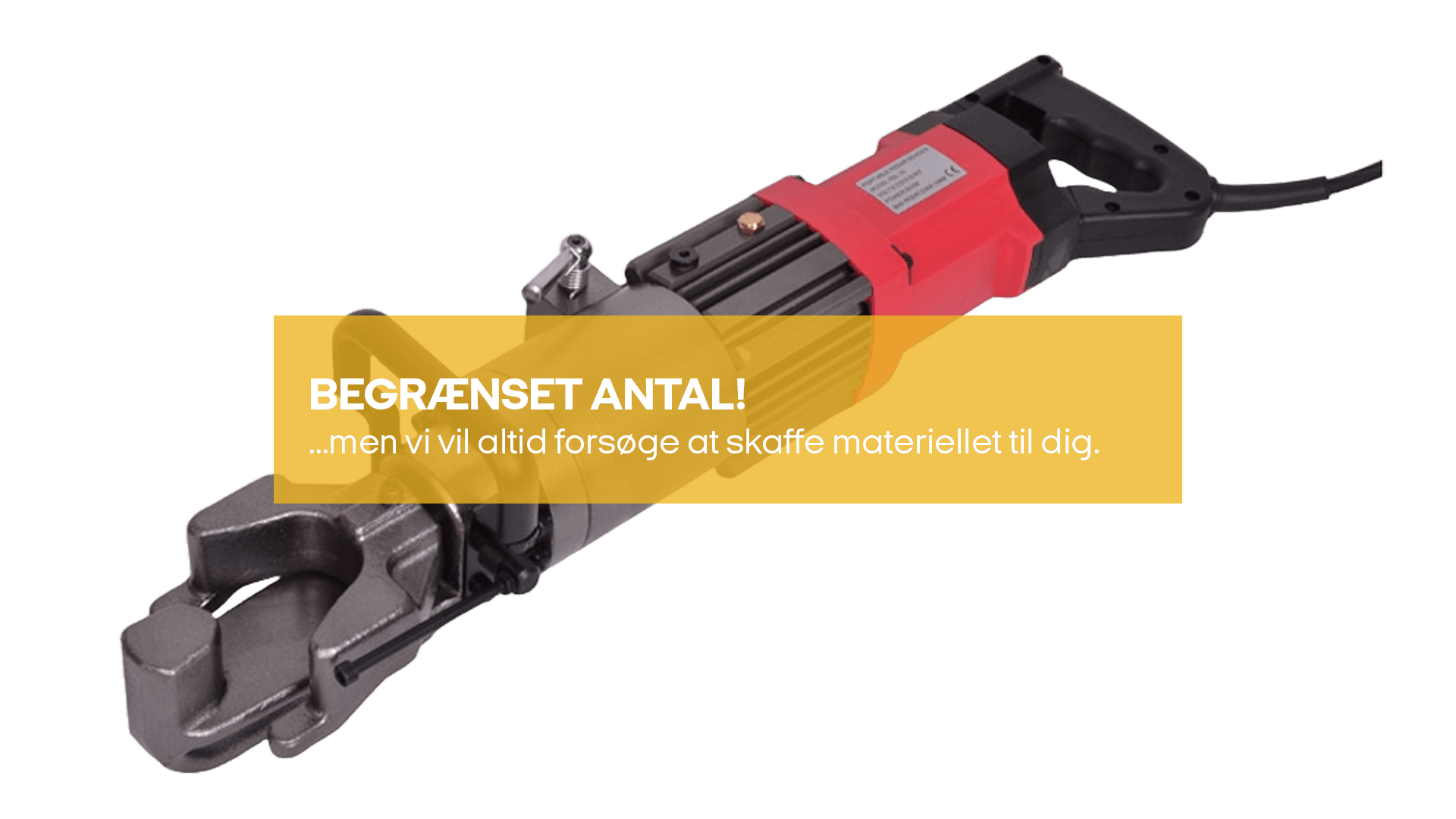 Klippe-bukkemaskine 220V 14-16mm håndholdt (begrænset antal - kun i udvalgte afd.)*