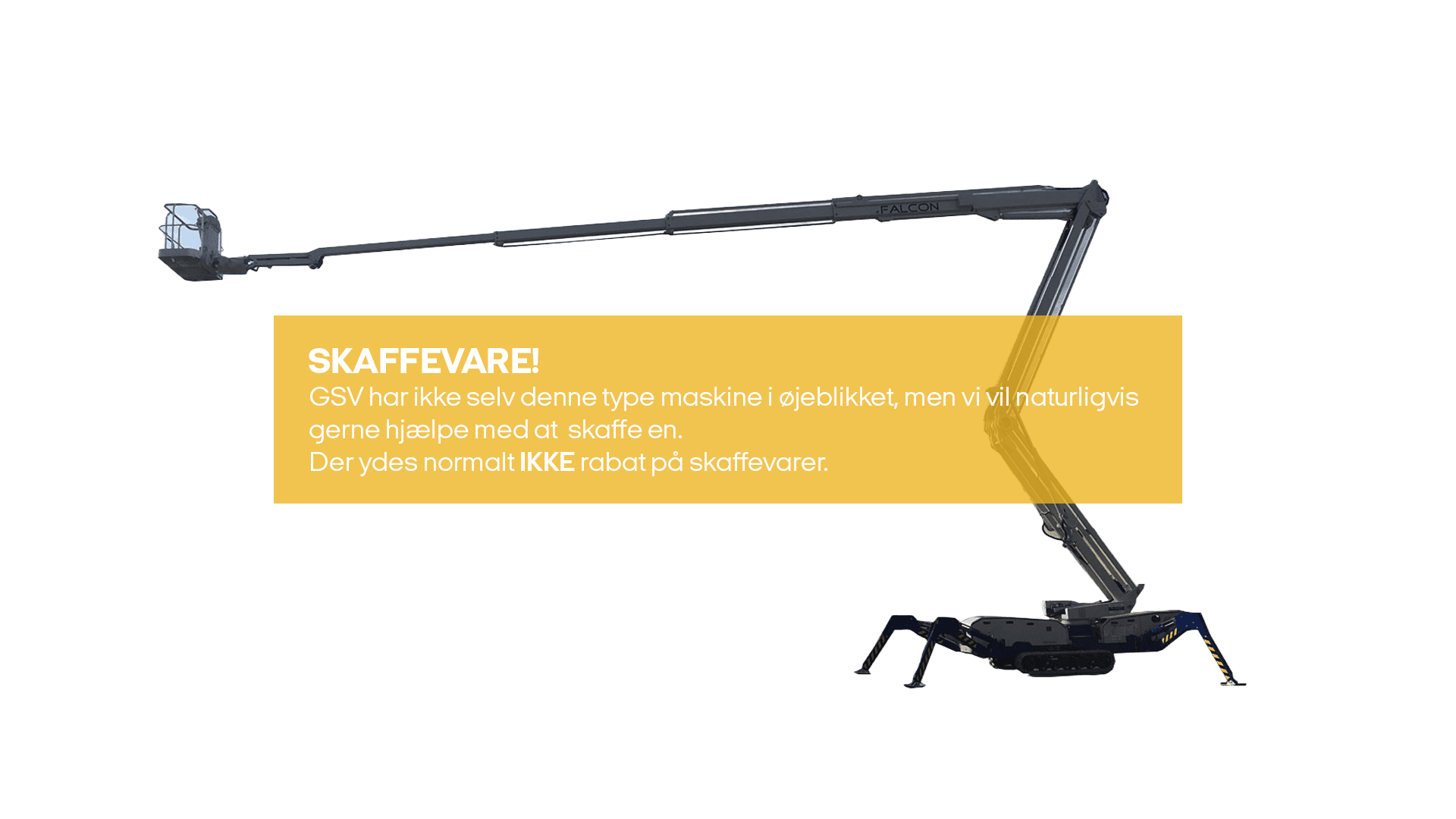 Bæltelift 32m Diesel/batteri Knækarmslift (skaffevare! - ikke i standart sortiment)*