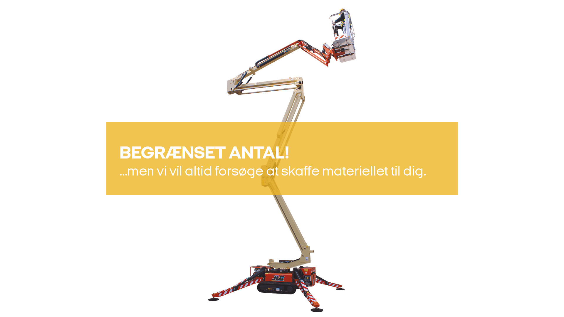 Knækarmslift på bånd 19m, hybrid (batteri/benzin) (begrænset antal - kun i udvalgte afd.)*
