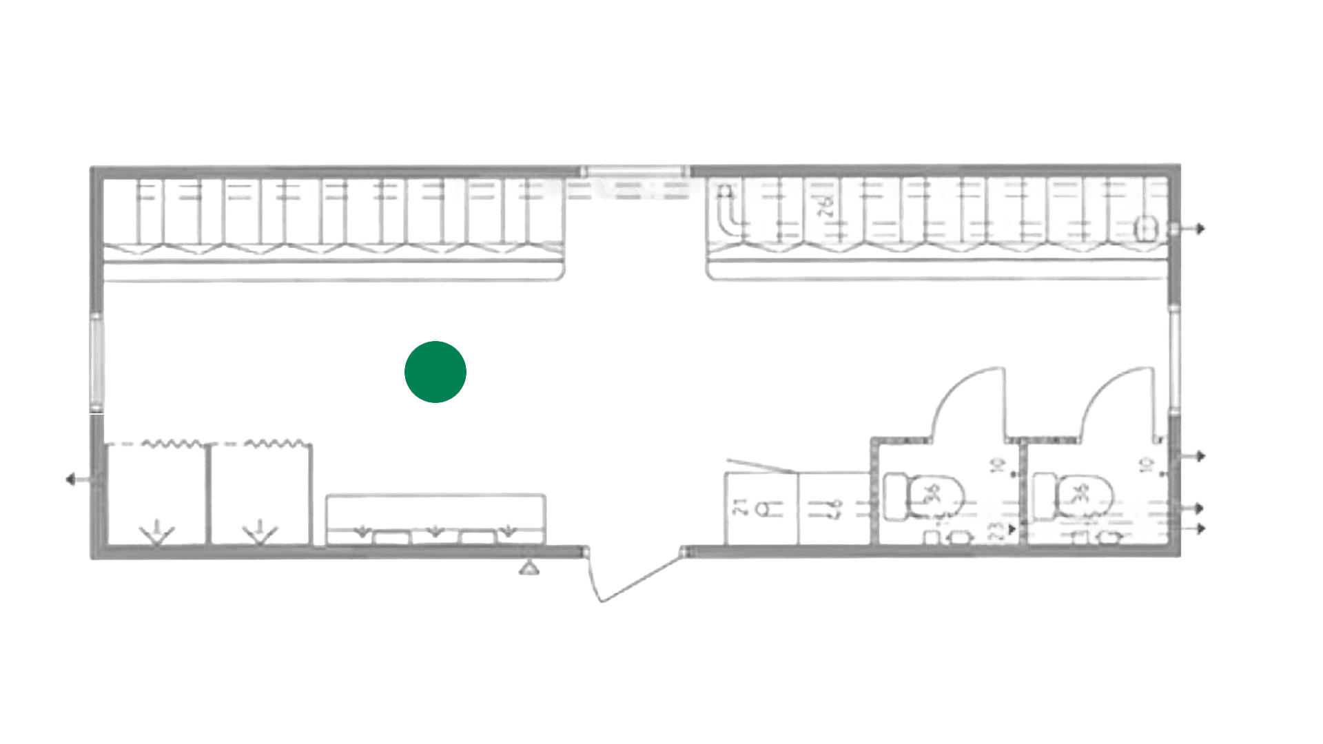 15 pers. bad/omklædningsmodul