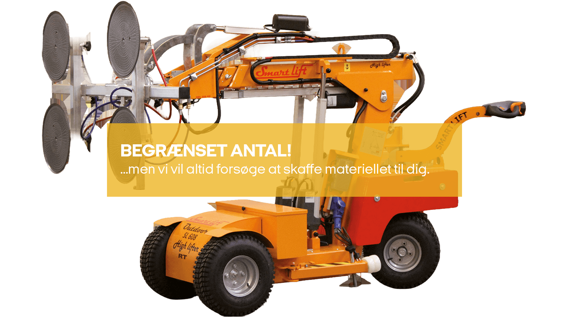 Vakuumglasløfter ca. 600kg ekstra højde & rot. (begrænset antal - kun i udvalgte afd.)*