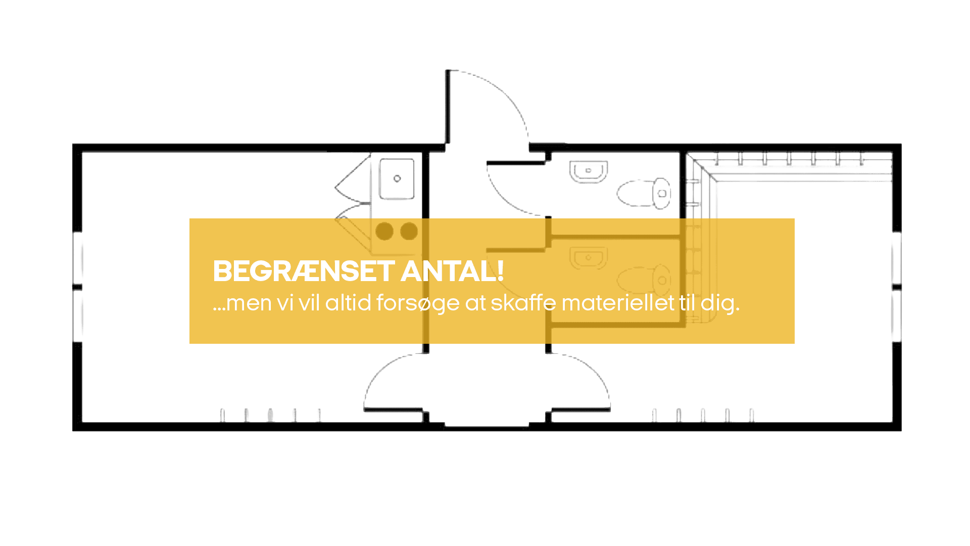 Entre modul m. 2 toiletter og minikøkken (begrænset antal - kun i udvalgte afd.)*