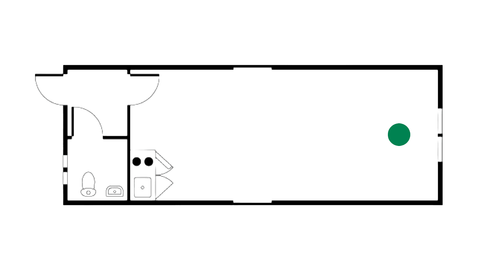 Formandsmodul m. toilet m. gavlindgang