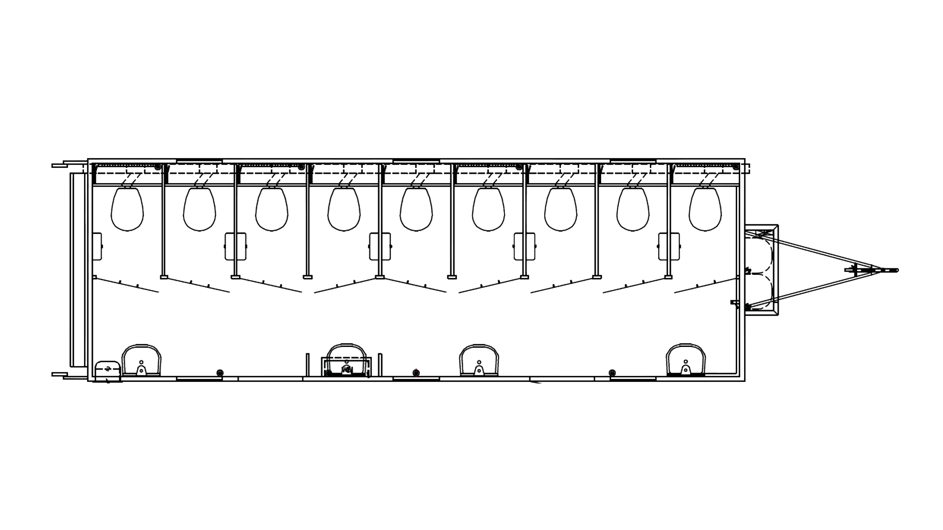 Toiletvogn 9 wc Ø110