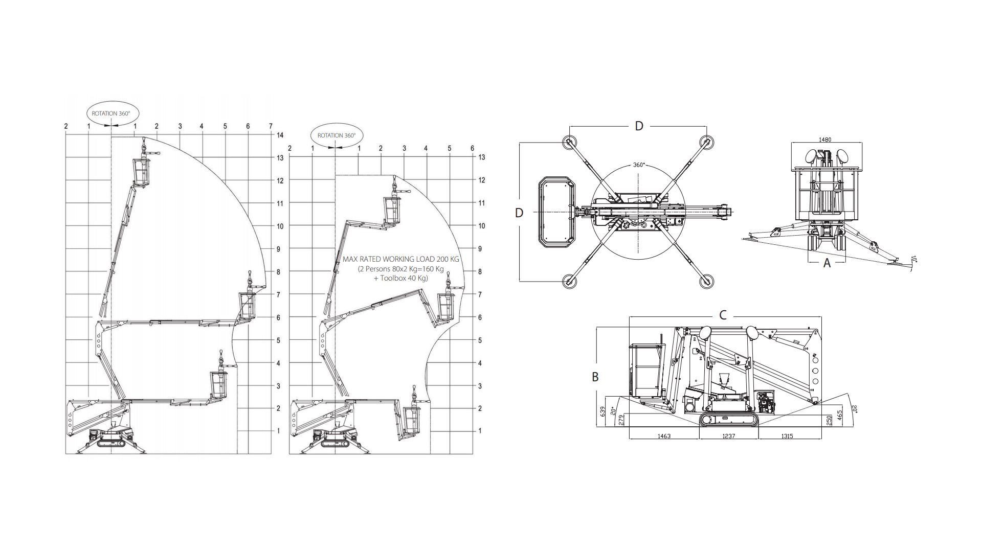 Bæltelift, Knækarm, Hybrid 14m (begrænset antal - kun i udvalgte afd.)*