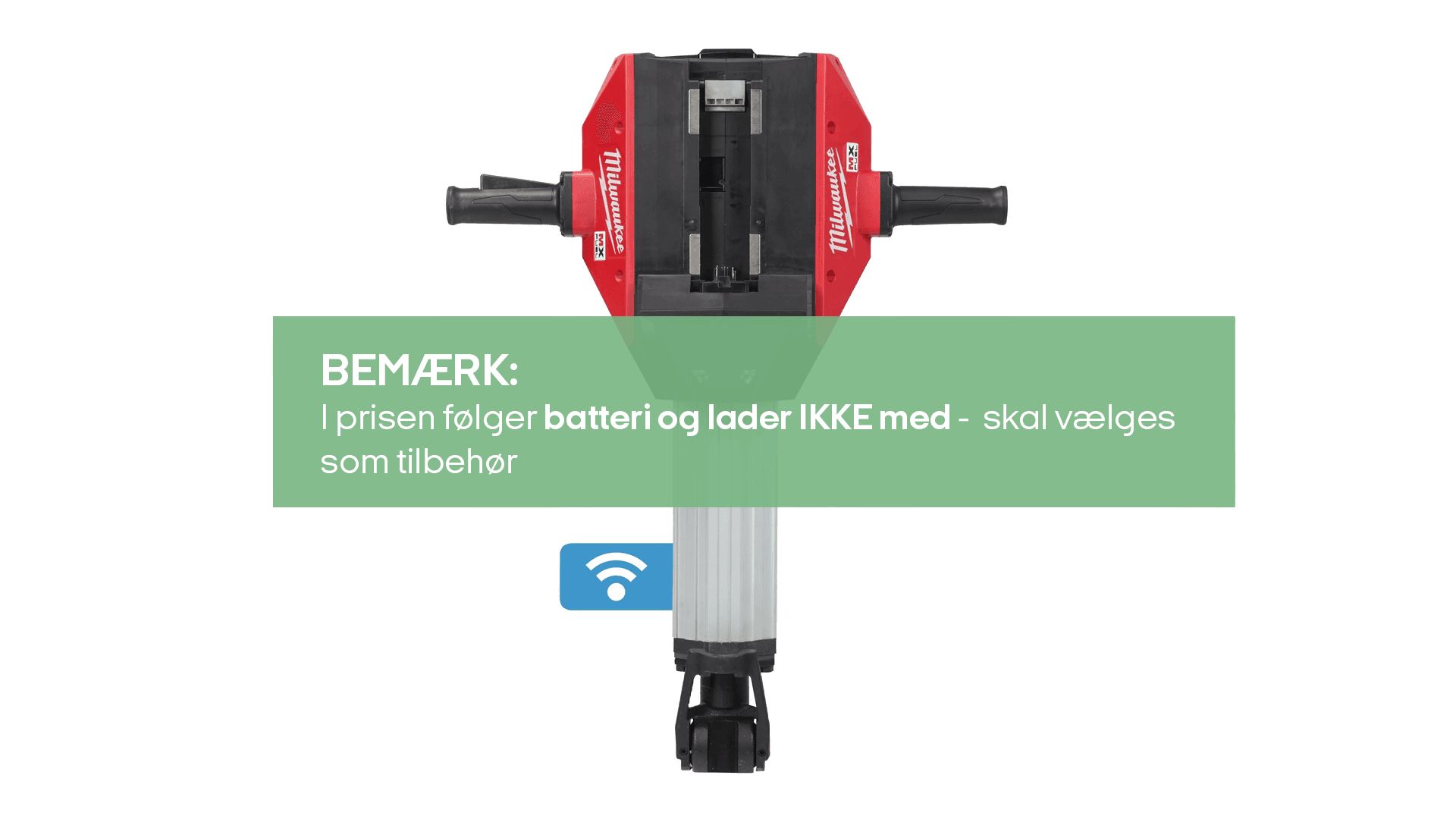 Nedbrydningshammer 25kg (60-69J) Batteri