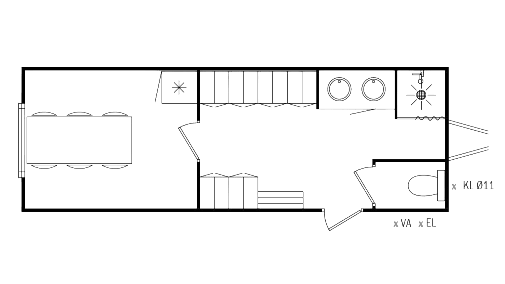 Mandskabsvogn, 6 pers. m/ Ø110 og sidedør