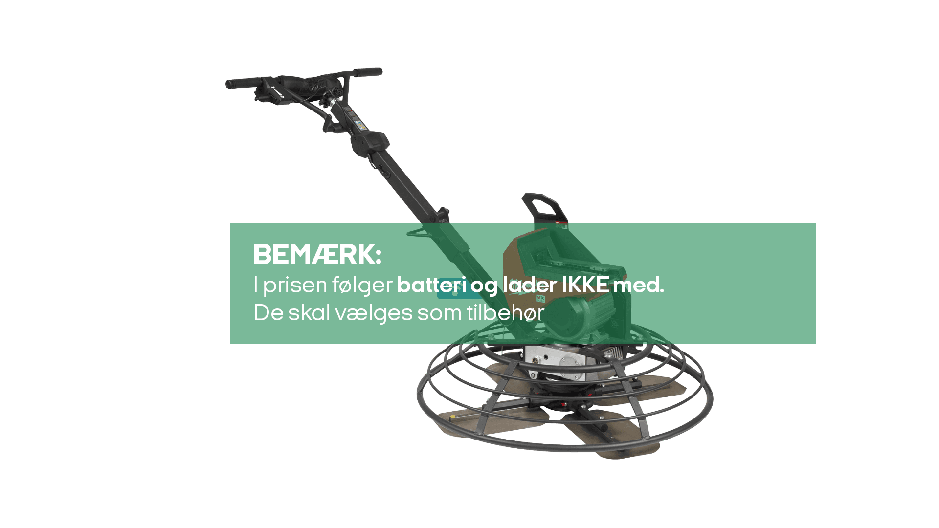 Glittemaskine, Ø90cm, 72V- batteri