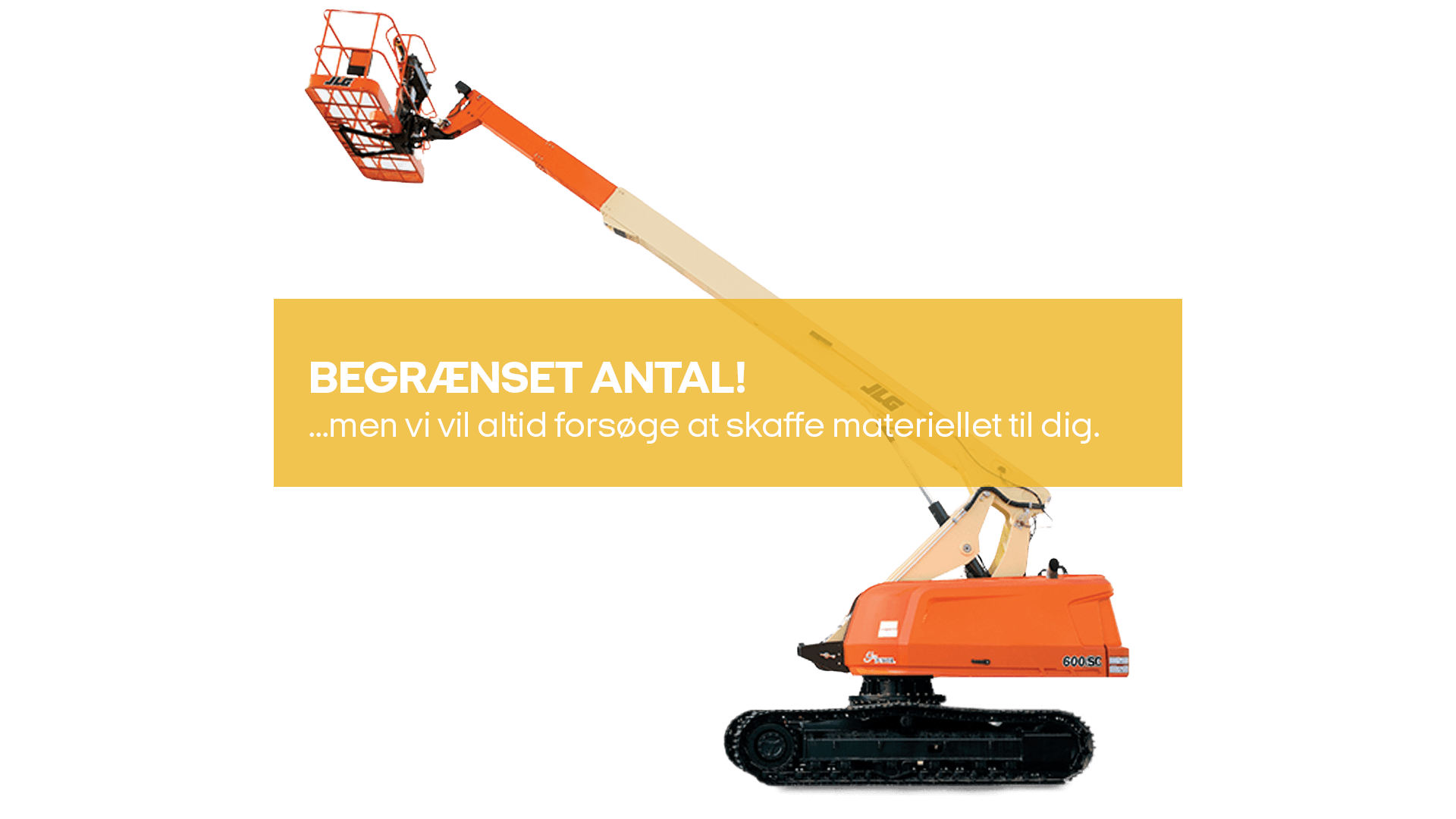 Dieselbomlift, 20m ligearm, bælter (begrænset antal - kun i udvalgte afd.)*