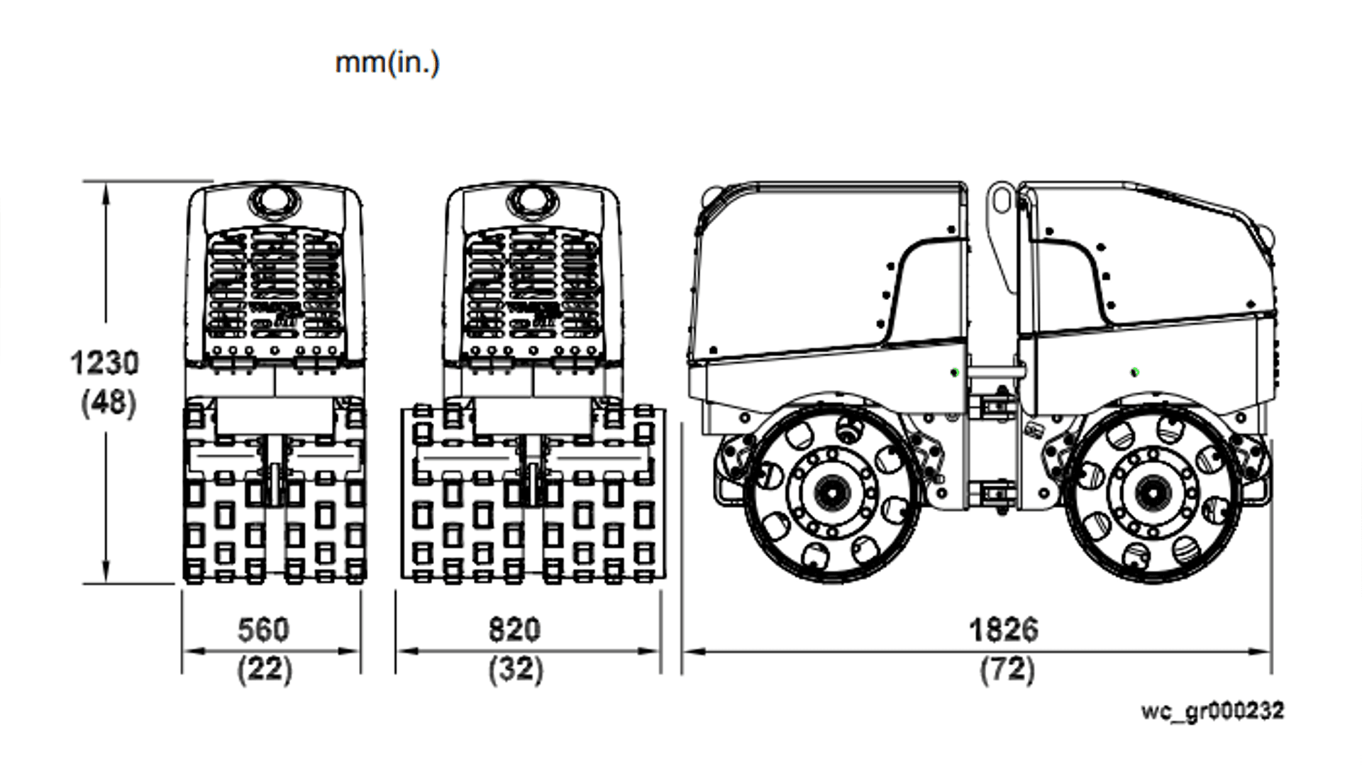 Råjordskompaktor 1,4 - 1,6 T