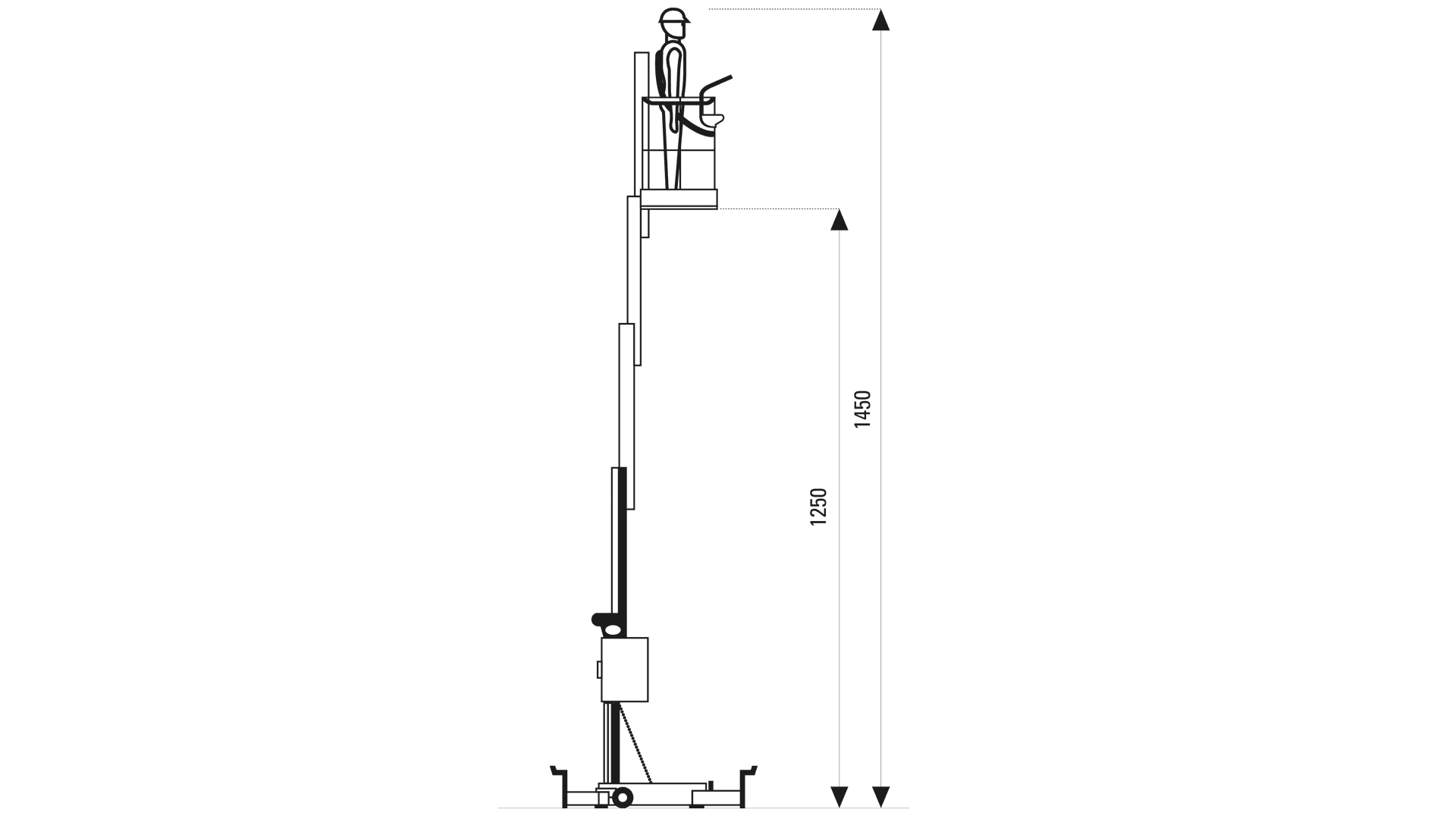 Søjlelift 14m, 230V net (begrænset antal - kun i udvalgte afd.)*