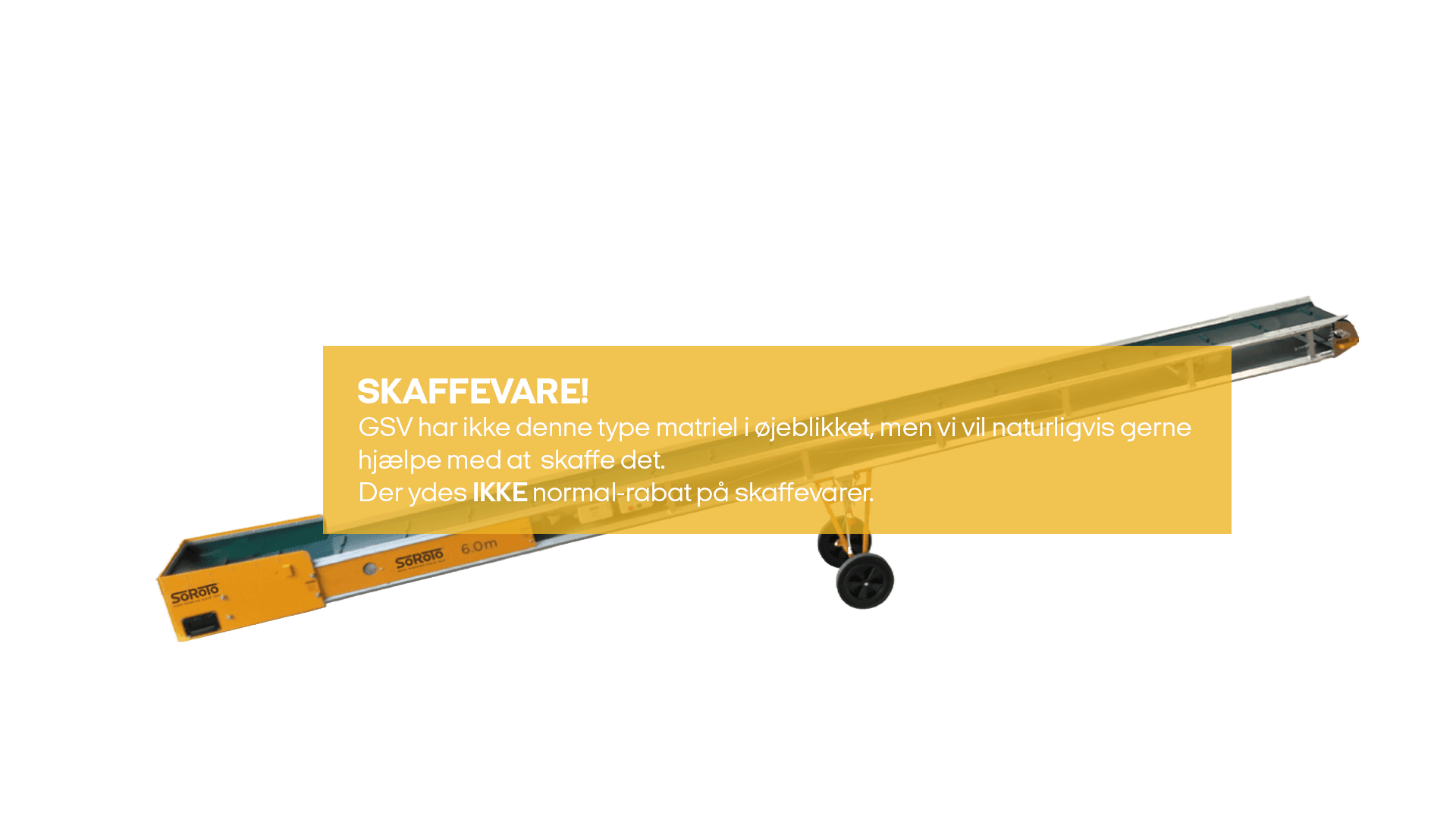 Transportbånd 8,0m - (skaffevare! - ikke i standart sortiment)*