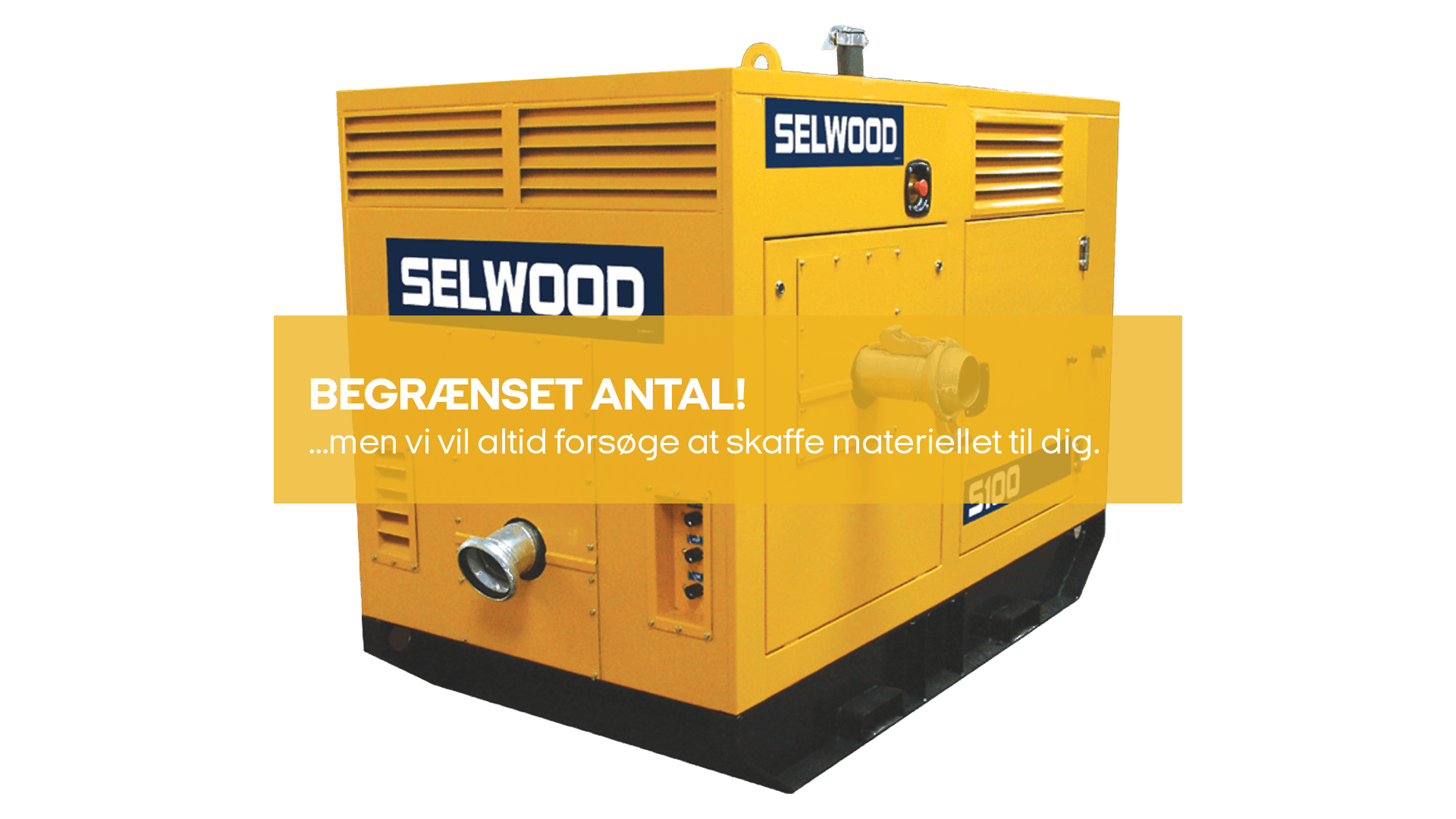 Motorpumpe 4" lyddæmpet stationær (begrænset antal - kun i udvalgte afd.)*