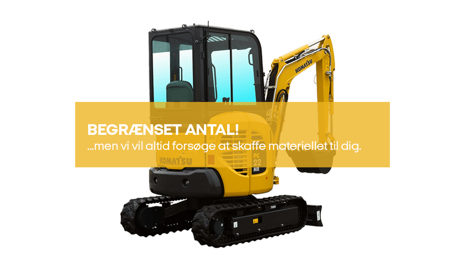 Gravemaskine 2,5 - 2,7 t h/k stop (begrænset antal - kun i udvalgte afd.)*