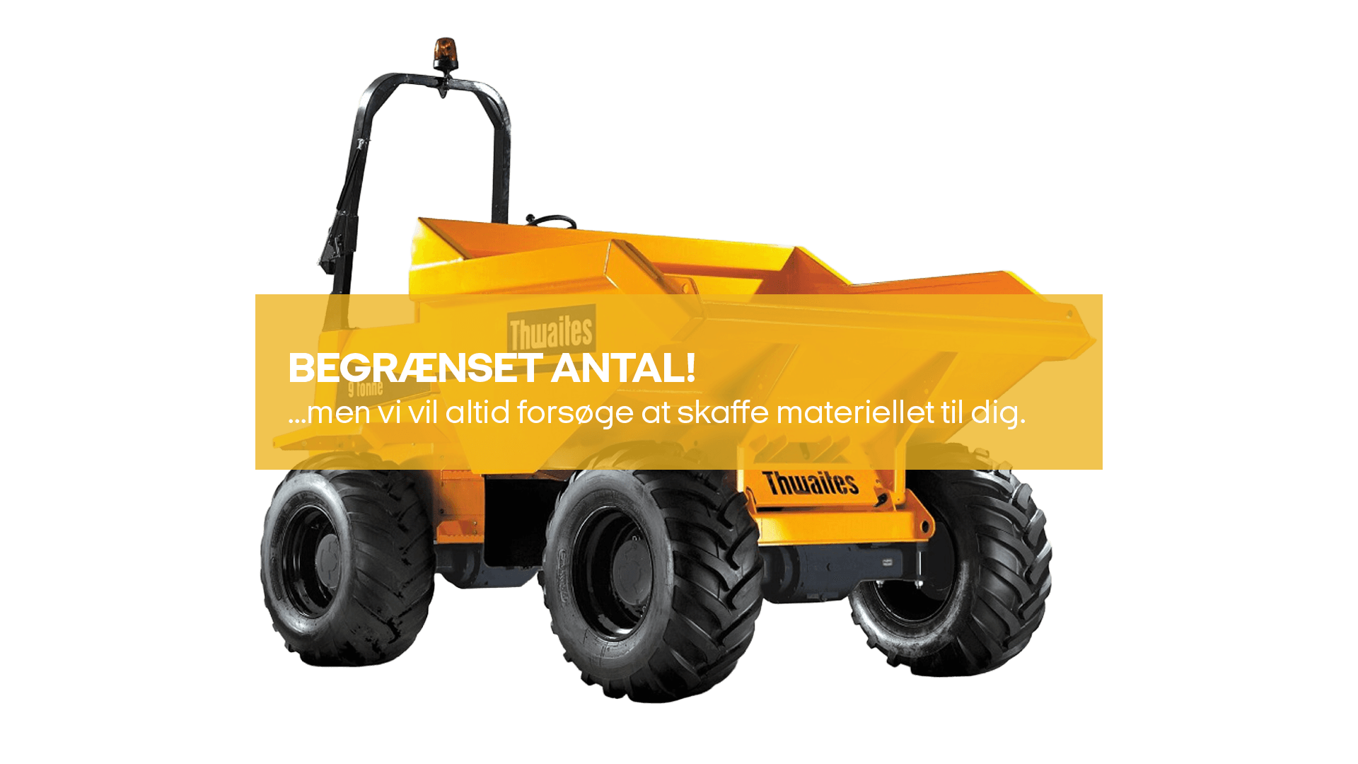 Dumper, hjul, diesel m/ front- og sidetip, 9T (begrænset antal - kun i udvalgte afd.)*
