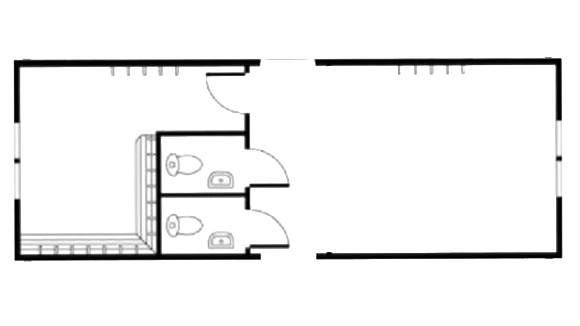 Entre modul m. 2 toiletter