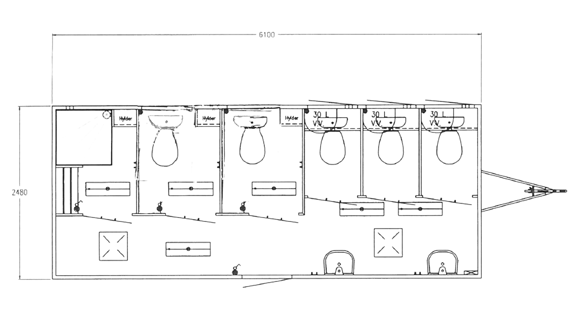 5 Toiletter 1 Bad (begrænset antal - kun i udvalgte afd.)*