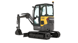 Gravemaskine 2.0-2.8 T m/ kabine, batteri