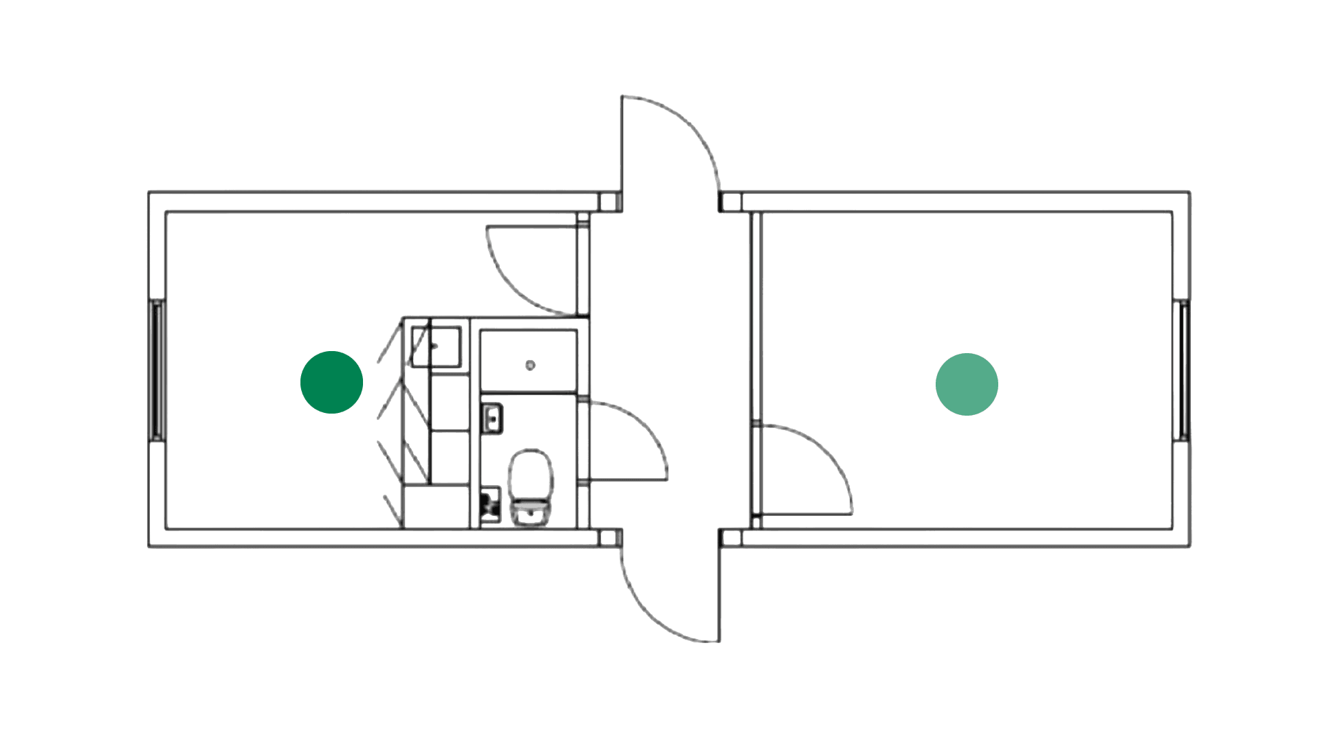 Formandsmodul m. toilet og bad Maxi