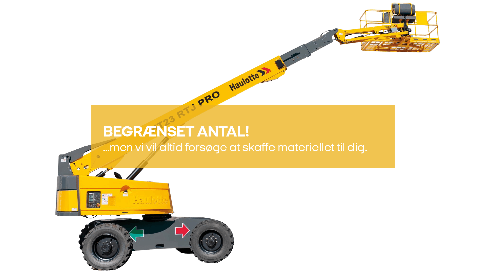Dieselbomllift, 23m ligearm 4x4 (begrænset antal - kun i udvalgte afd.)*