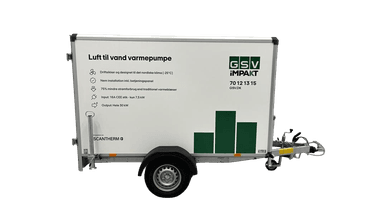 Varmepumpe 30kW, trailermonteret