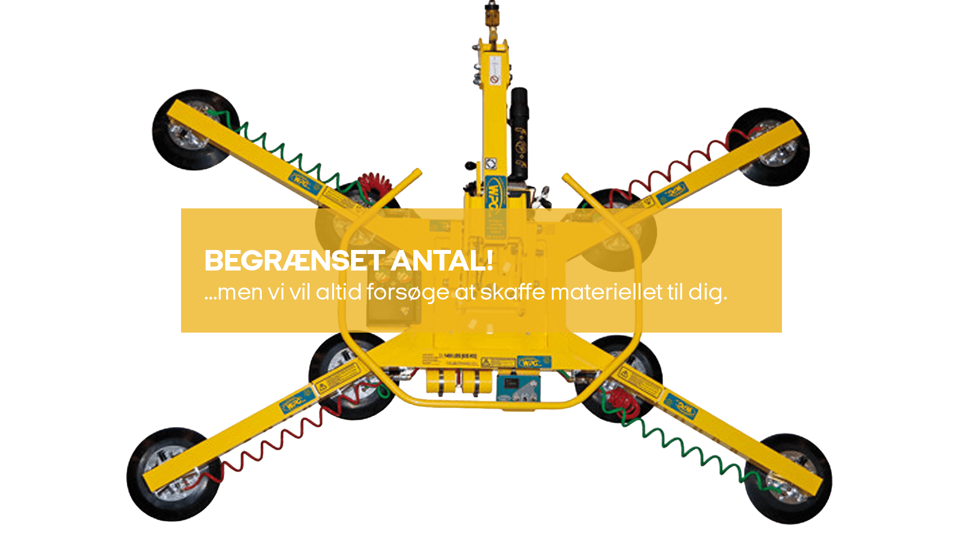 Vinduesløft 600kg vakuum 8 sugekopper (begrænset antal - kun i udvalgte afd.)*