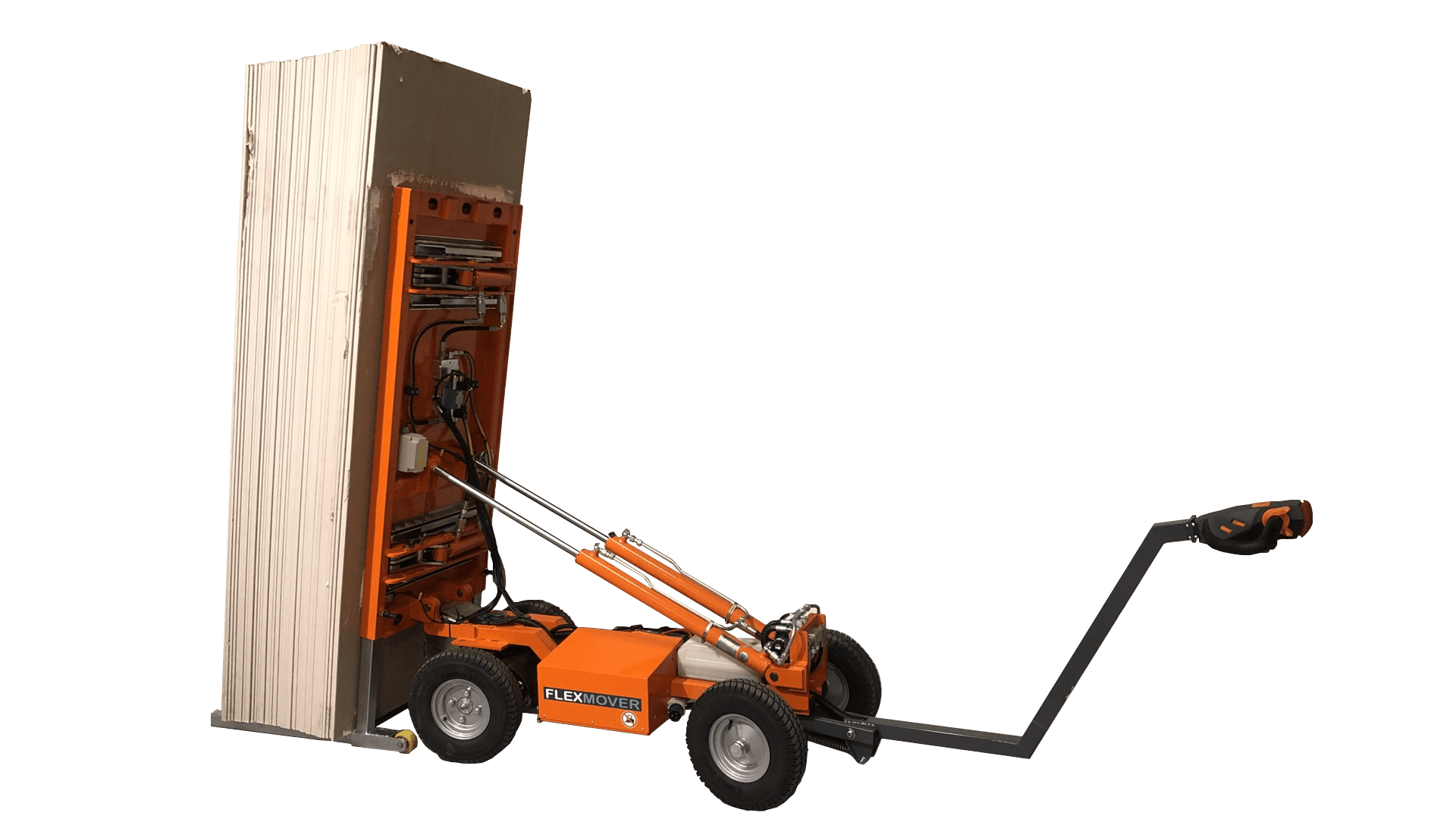 Gipspladevogn, elektrisk m/ vert. tip