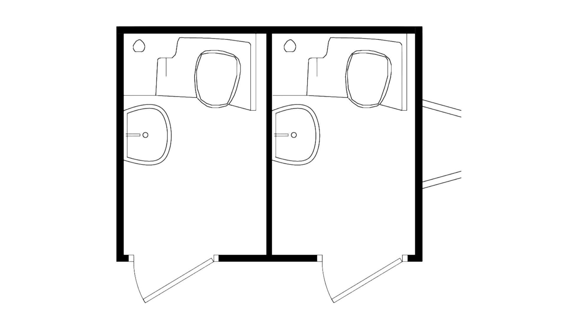 Toiletvogn 2 wc og tank