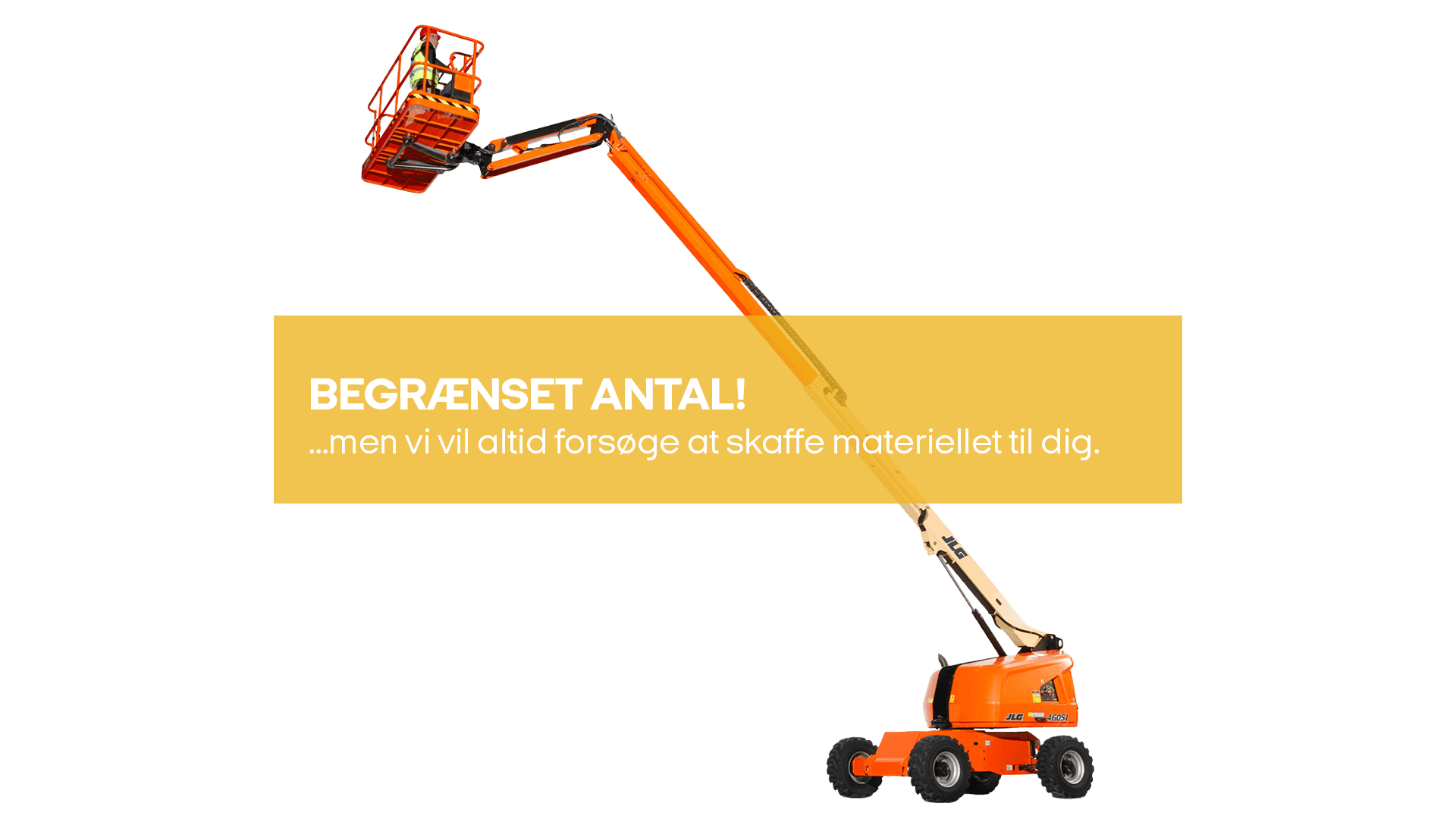 Dieselbomlift, 16m ligearm 4x4 400kg (begrænset antal - kun i udvalgte afd.)*