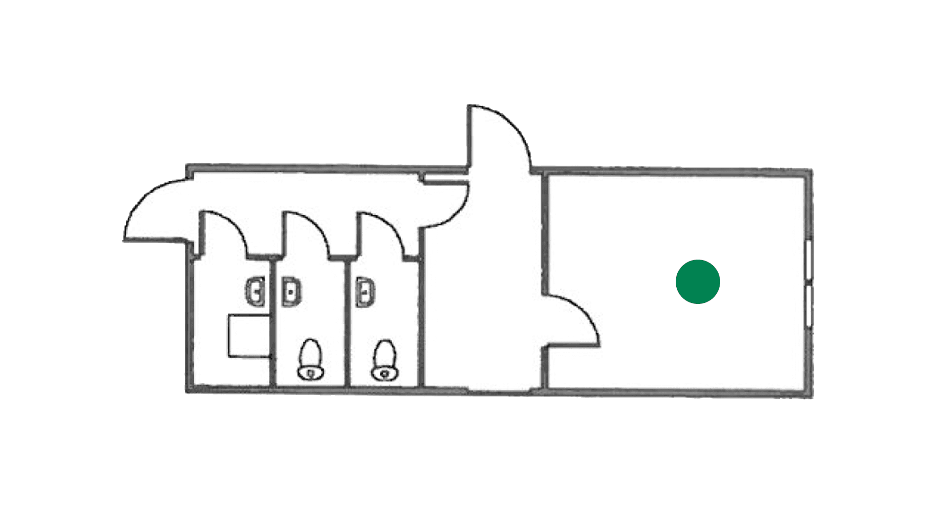 Entre modul m. 2 toiletter og reng.rum (begrænset antal - kun i udvalgte afd.)*