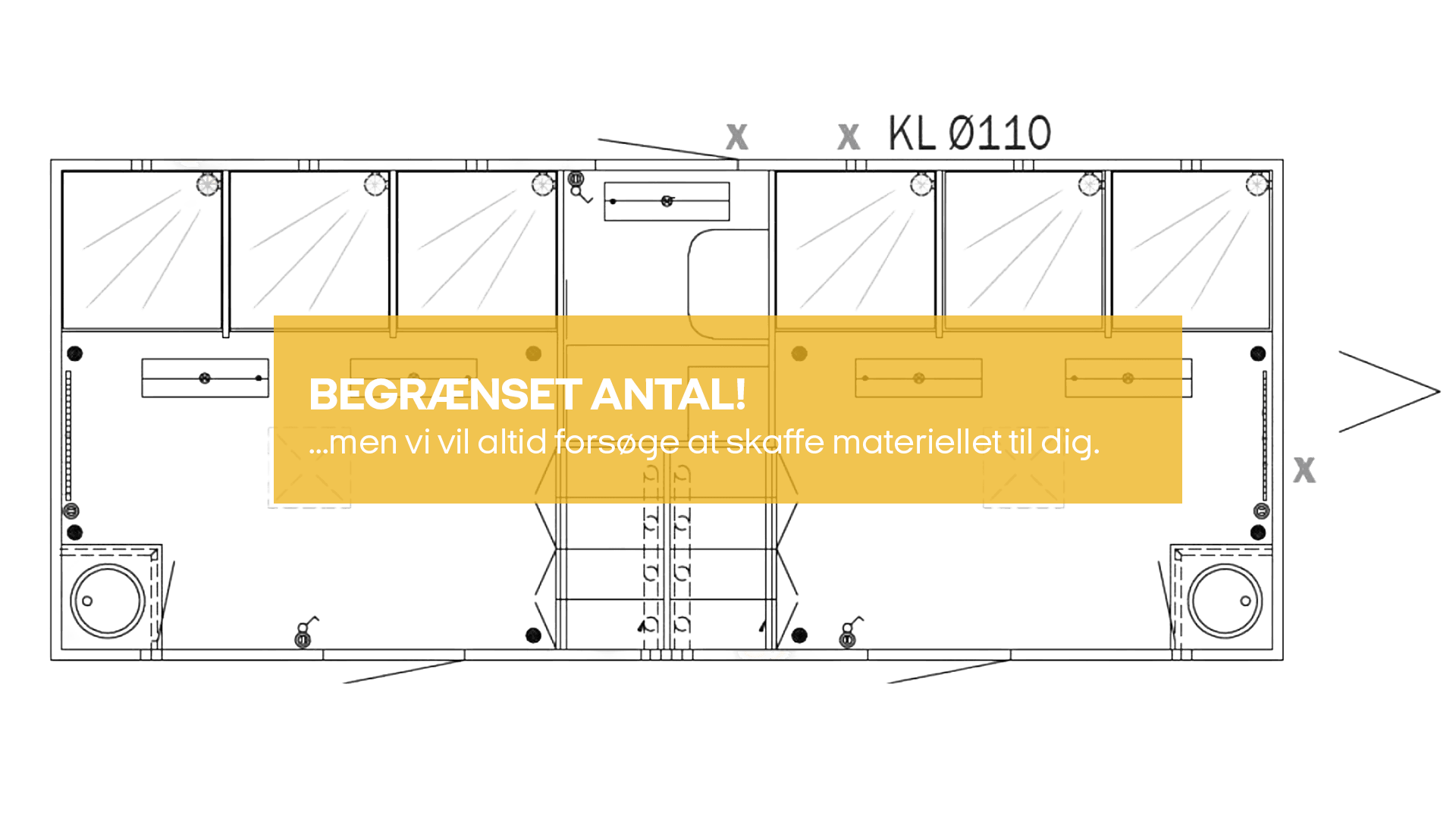 Badevogn m. 6 bad og oliefyr (begrænset antal - kun i udvalgte afd.)*