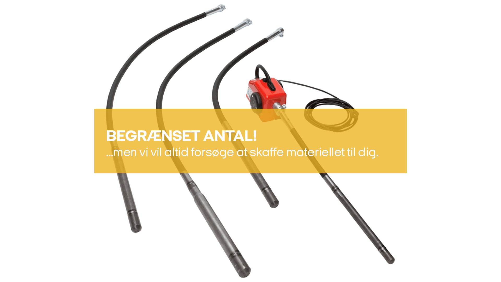 Stavvibrator 38mm 230V 2 m (begrænset antal - kun i udvalgte afd.)*