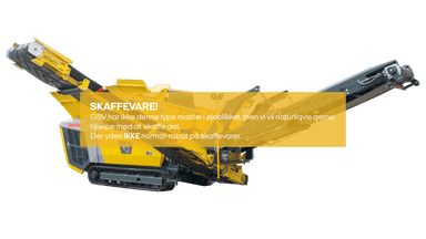 Sorteringsanlæg på bælter, 250t/h, diesel (skaffevare! - ikke i standart sortiment)*