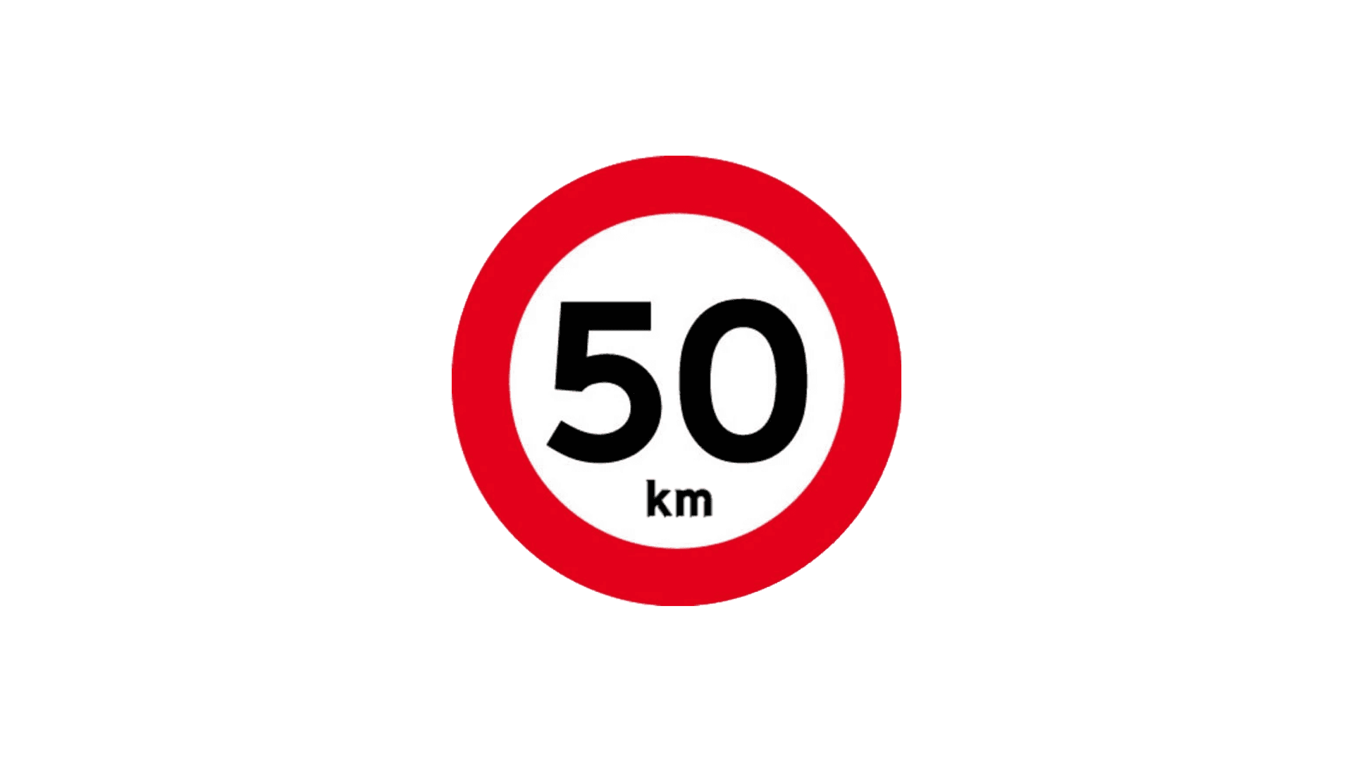 Trafiktavle: C55 Lokal Hast. 50km/h