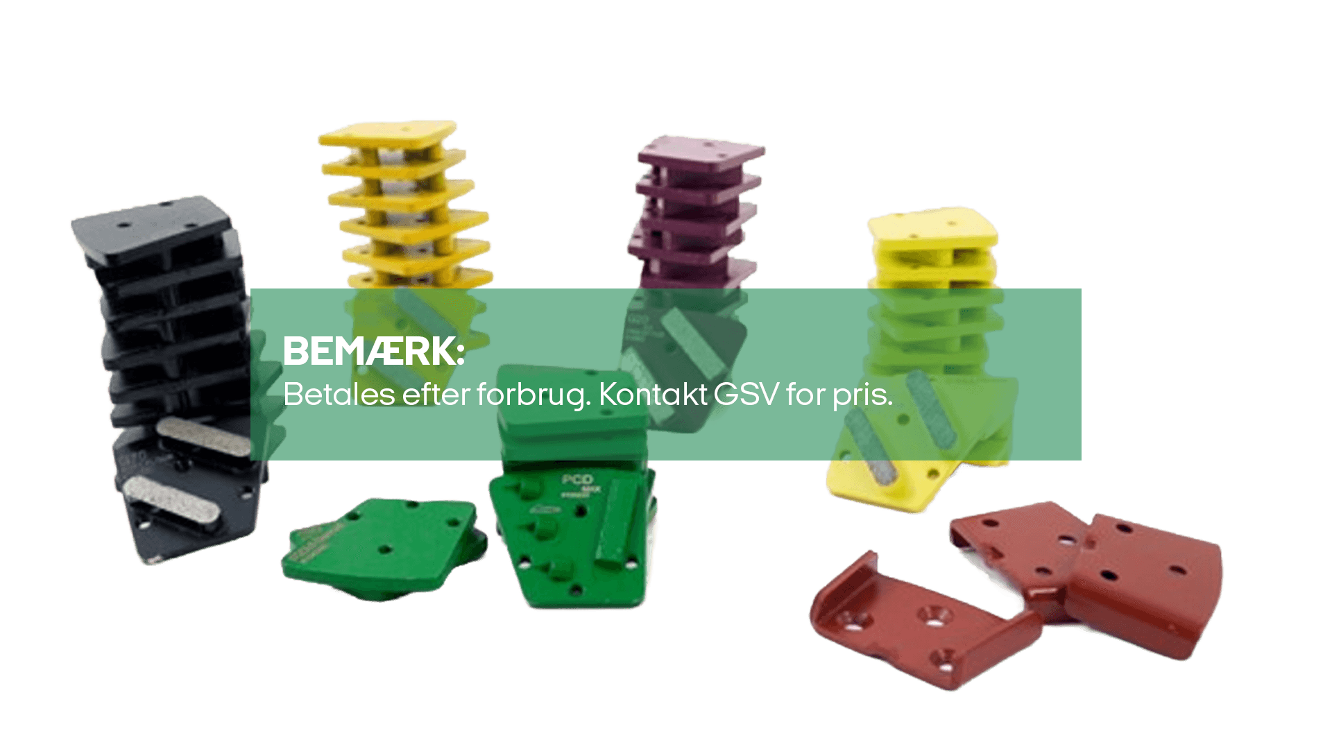 SCANMASKIN Diamantsegment sæt, Brun - anvendes til gamle og hårde gulve