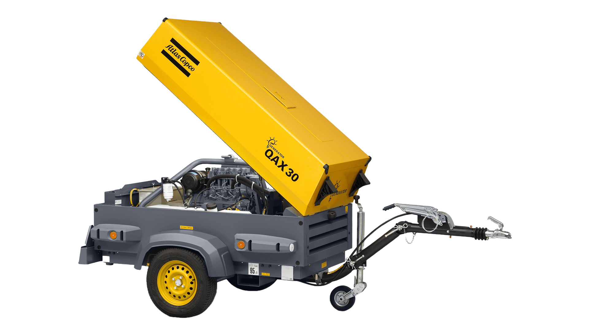 Generator 400/230V (30kVA/24kW) trailer diesel