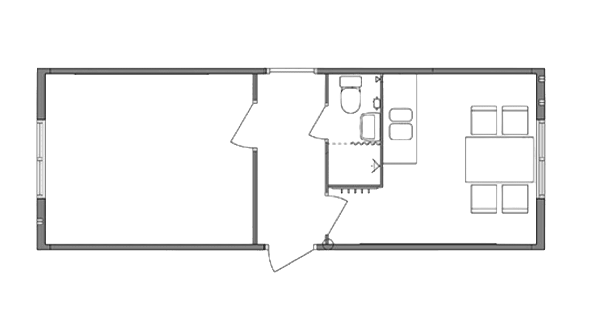 Formandsmodul m. bad og toilet
