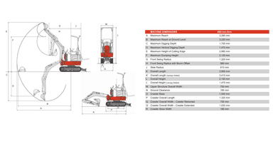 Gravemaskine 1 - 1,2 T
