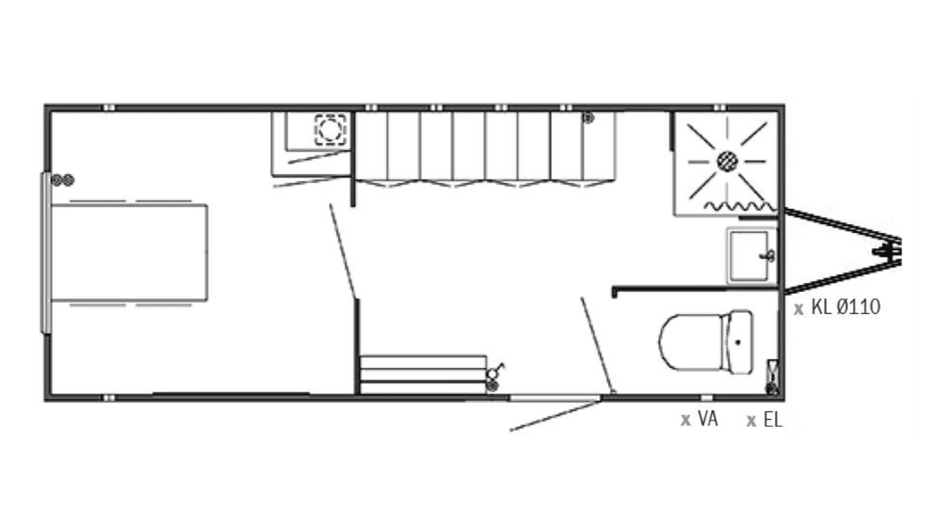 Mandskabsvogn, 4 pers. m/ kværn og sidedør