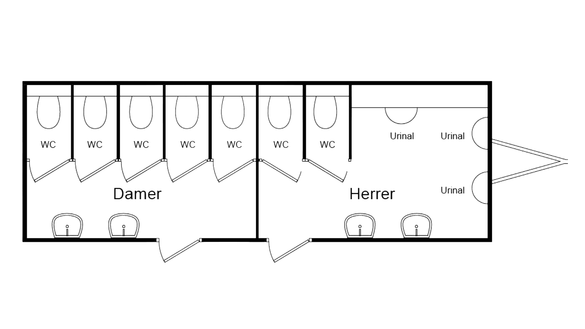 Toiletvogn 7 wc + 3 urinal (begrænset antal - kun i udvalgte afd.)*