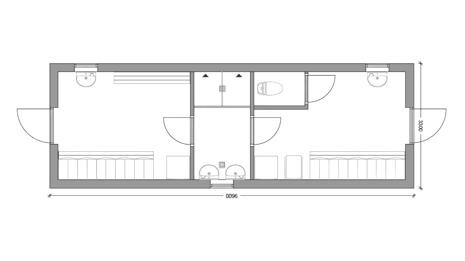 10 pers. Miljømodul uden kantine Maxi